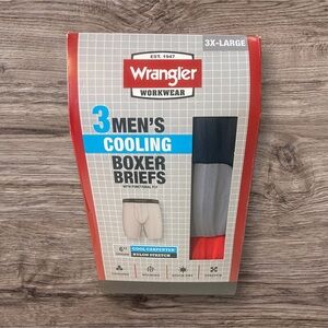 Wrangler Workwear Cooling Boxer Briefs 3 Pack 3XL NIB
